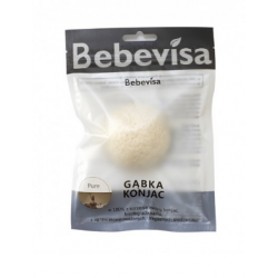 Bebevisa - Gąbka konjac okrągła Biała Pure